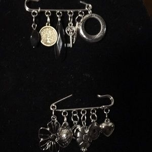 Two Safety Pin Jewelry